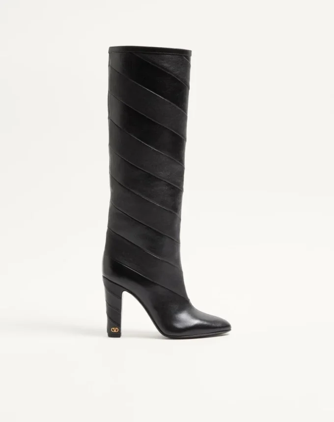 Buty Rayons Nappa z wzorem w jodełkę 100 mm Buty Rayons Nappa z wzorem w jodełkę 100 mm