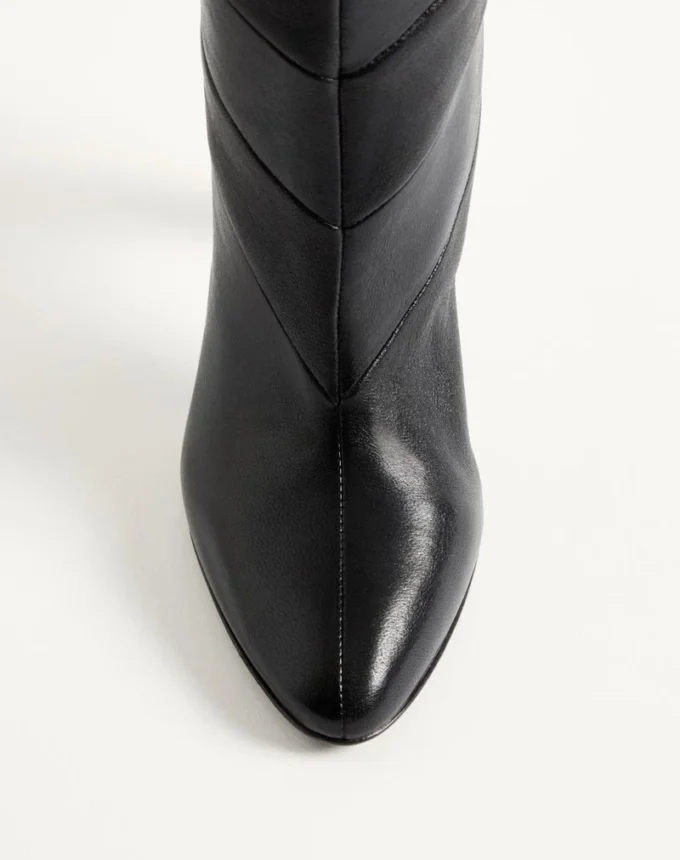 Buty Rayons Nappa z wzorem w jodełkę 100 mm Buty Rayons Nappa z wzorem w jodełkę 100 mm