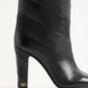 Buty Rayons Nappa z wzorem w jodełkę 100 mm Buty Rayons Nappa z wzorem w jodełkę 100 mm