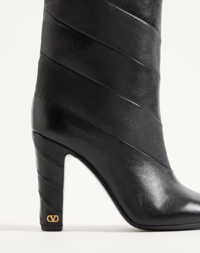 Buty Rayons Nappa z wzorem w jodełkę 100 mm Buty Rayons Nappa z wzorem w jodełkę 100 mm