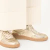 Buty sportowe Upvillage z laminowanej skóry cielęcej z paskiem ze skóry cielęcej nappa
