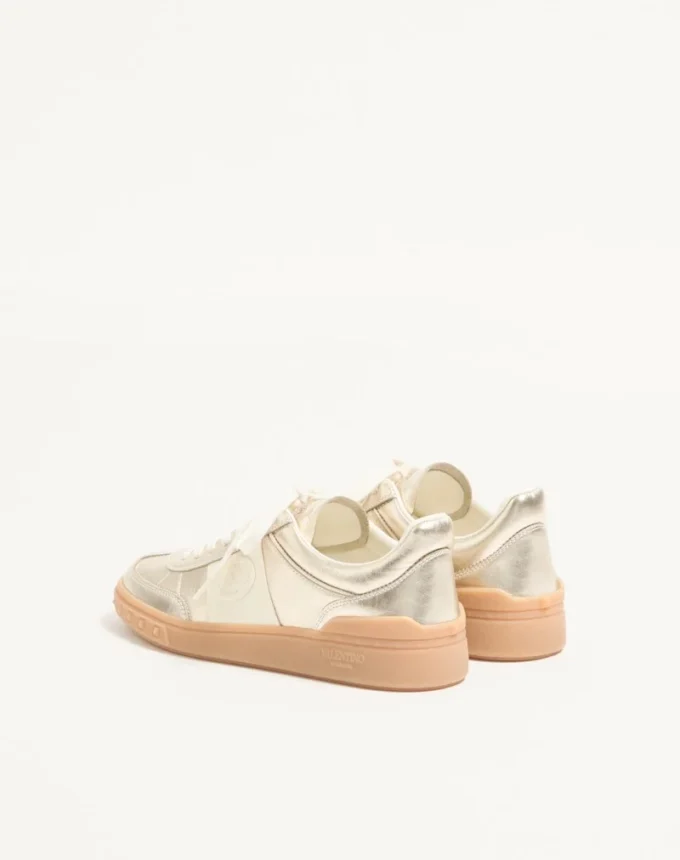 Buty sportowe Upvillage z laminowanej skóry cielęcej z paskiem ze skóry cielęcej nappa