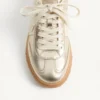 Buty sportowe Upvillage z laminowanej skóry cielęcej z paskiem ze skóry cielęcej nappa