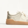Buty sportowe Upvillage z laminowanej skóry cielęcej z paskiem ze skóry cielęcej nappa