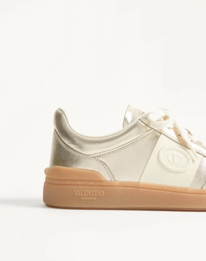 Buty sportowe Upvillage z laminowanej skóry cielęcej z paskiem ze skóry cielęcej nappa