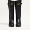 Buty z cielęcej skóry z logo VLogo Signature 30 mm