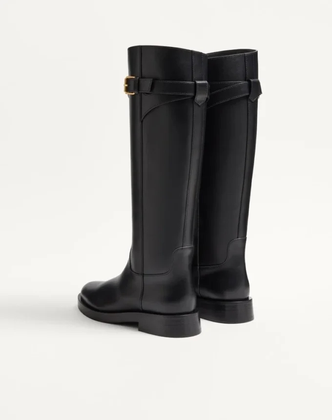 Buty z cielęcej skóry z logo VLogo Signature 30 mm