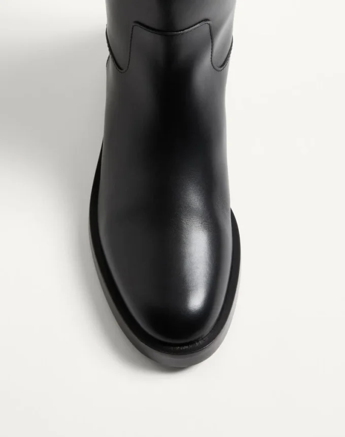 Buty z cielęcej skóry z logo VLogo Signature 30 mm
