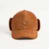 Czapka baseballowa Valentino Garavani Vlogo Signature z zamszu i owczej skóry Czapka baseballowa Valentino Garavani Vlogo Signature z zamszu i owczej skóry