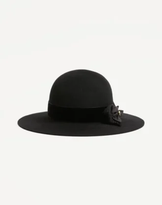 Czapka Vlogo Signature z tkaniny Lapin i aksamitu z kokardą z tafty