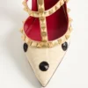 Czółenka Rockstud z haftem Plus de Pois 100 mm Czółenka Rockstud z haftem Plus de Pois 100 mm