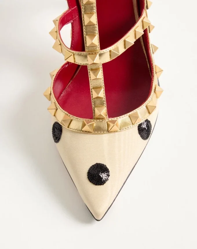 Czółenka Rockstud z haftem Plus de Pois 100 mm Czółenka Rockstud z haftem Plus de Pois 100 mm