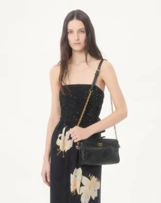 Długa sukienka z żakardowej tkaniny Crepe De Chine Apres L’Hiver Lilium Długa sukienka z żakardowej tkaniny Crepe De Chine Apres L’Hiver Lilium