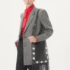 Dwurzędowa marynarka Valentino z wełny natté boutonné Dwurzędowa marynarka Valentino z wełny natté boutonné
