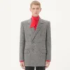 Dwurzędowa marynarka Valentino z wełny natté boutonné Dwurzędowa marynarka Valentino z wełny natté boutonné