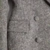 Dwurzędowa marynarka z tkaniny Natté z guzikami