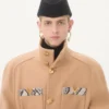 Dwurzędowy trencz Valentino z wełnianego filcu z wstawkami Ayers Dwurzędowy trencz Valentino z wełnianego filcu z wstawkami Ayers