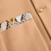 Dwurzędowy trencz Valentino z wełnianego filcu z wstawkami Ayers Dwurzędowy trencz Valentino z wełnianego filcu z wstawkami Ayers