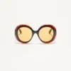 Efektowne okrągłe okulary z acetatu w stylu lat 60. Efektowne okrągłe okulary z acetatu w stylu lat 60.