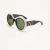 Efektowne okrągłe okulary z acetatu w stylu lat 60. Efektowne okrągłe okulary z acetatu w stylu lat 60.