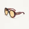 Efektowne okrągłe okulary z acetatu w stylu lat 60. Efektowne okrągłe okulary z acetatu w stylu lat 60.