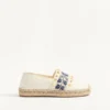 Espadryle z nappa z haftem winogronowym 20 mm Espadryle z nappa z haftem winogronowym 20 mm