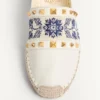 Espadryle z nappa z haftem winogronowym 20 mm Espadryle z nappa z haftem winogronowym 20 mm