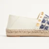 Espadryle z nappa z haftem winogronowym 20 mm Espadryle z nappa z haftem winogronowym 20 mm