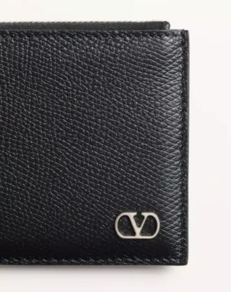 Etui na karty Vlogo Signature z ziarnistej skóry cielęcej
