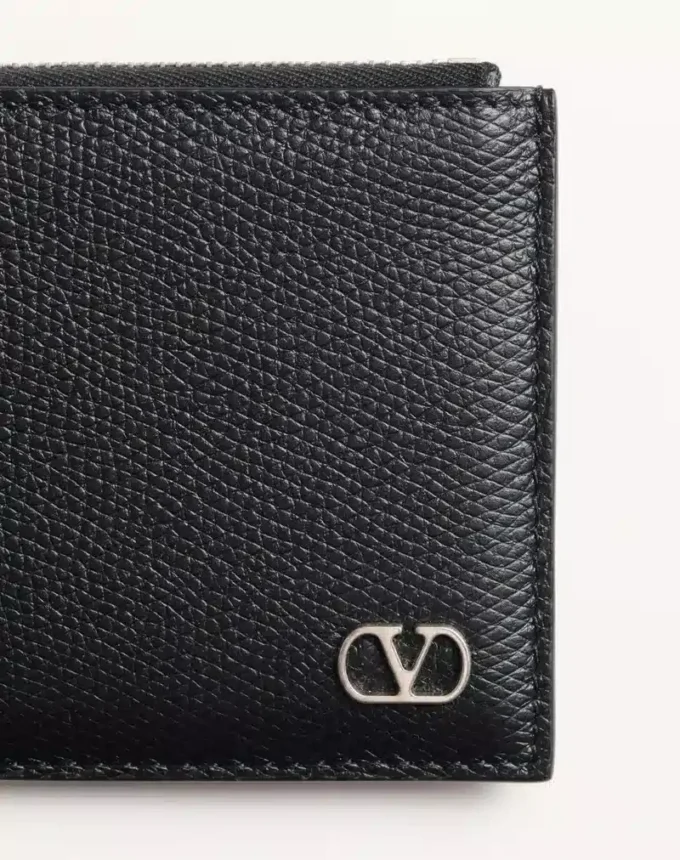 Etui na karty Vlogo Signature z ziarnistej skóry cielęcej