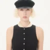 Haftowana krótka sukienka z krepy couture Haftowana krótka sukienka z krepy couture