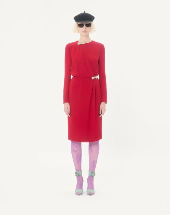 Haftowana sukienka midi Cady Couture Haftowana sukienka midi Cady Couture