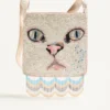 Haftowana torba na ramię Valentino Garavani Le Chat De La Maison z frędzlami Haftowana torba na ramię Valentino Garavani Le Chat De La Maison z frędzlami