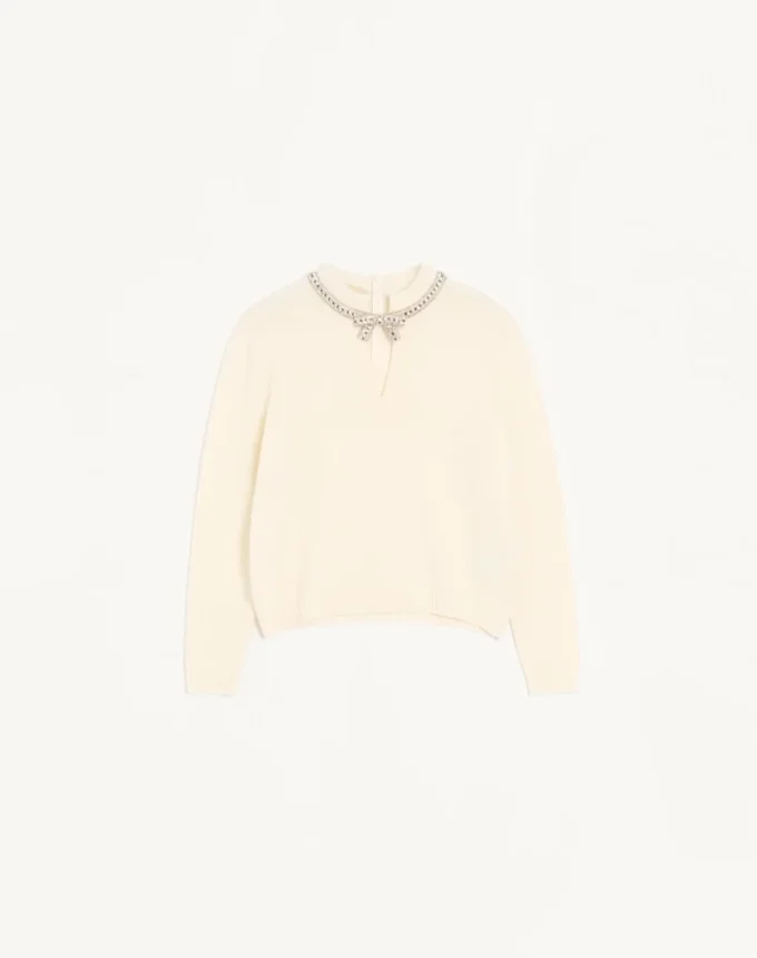 Haftowany sweter wełniany Haftowany sweter wełniany