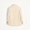 Jednorzędowa kurtka z wełnianej gabardyny