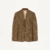 Jednorzędowa wełniana marynarka Valentino w kratę Glen Plaid