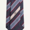 Jedwabny krawat Valentino Jacquard Regimental Jedwabny krawat Valentino Jacquard Regimental