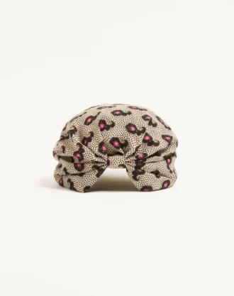Jedwabny turban z nadrukiem Micro Cashmere Plus de Pois