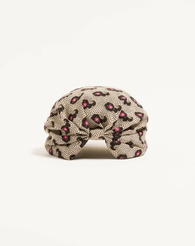 Jedwabny turban z nadrukiem Micro Cashmere Plus de Pois