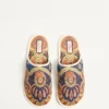 Klapki Ta Chambre Slide z tkaniny denimowej Voyage Imaginaire