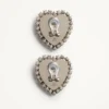 Kolczyki Coeur Hyperbole z metalu, żywicy i kryształów Swarovski® Kolczyki Coeur Hyperbole z metalu, żywicy i kryształów Swarovski®