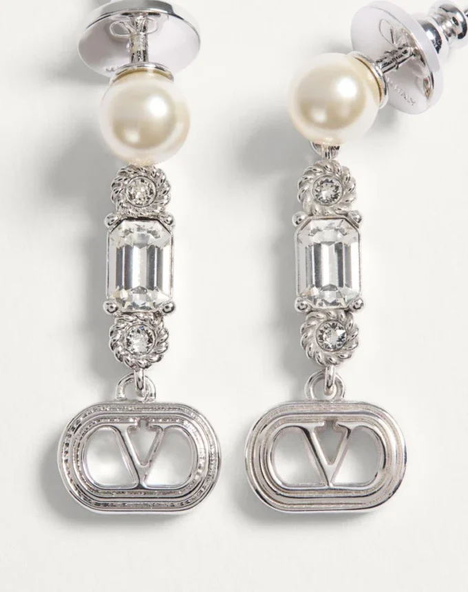 Kolczyki Ovalette z metalu, pereł i kryształów Swarovski® Kolczyki Ovalette z metalu, pereł i kryształów Swarovski®