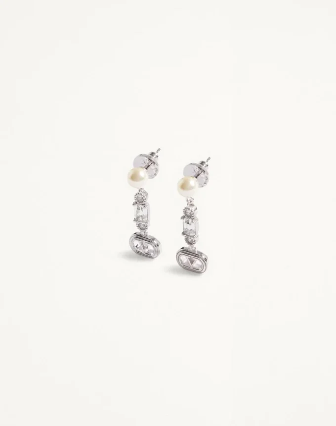 Kolczyki Ovalette z metalu, pereł i kryształów Swarovski® Kolczyki Ovalette z metalu, pereł i kryształów Swarovski®