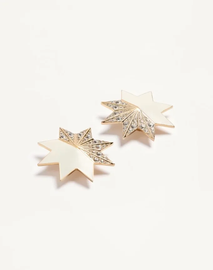 Kolczyki Pas Plus z metalu, emalii i kryształów Swarovski®