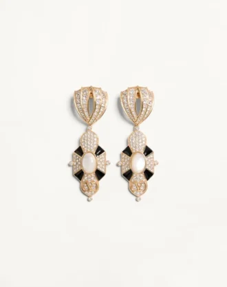Kolczyki Pas Plus z metalu, żywicy, emalii i kryształów Swarovski® Kolczyki Pas Plus z metalu, żywicy, emalii i kryształów Swarovski®