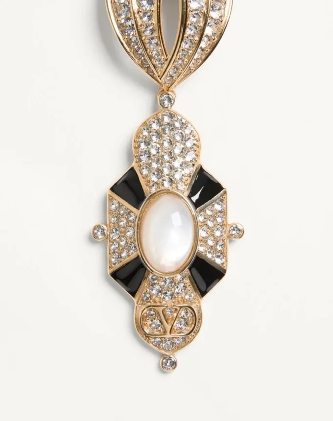 Kolczyki Pas Plus z metalu, żywicy, emalii i kryształów Swarovski® Kolczyki Pas Plus z metalu, żywicy, emalii i kryształów Swarovski®