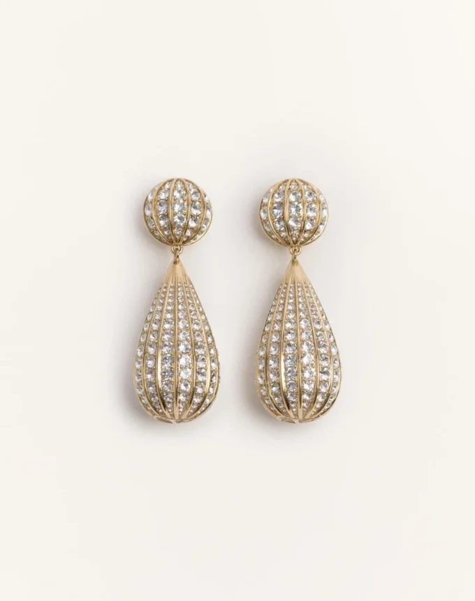 Kolczyki Poetique Des Gouttes z metalu i kryształów Swarovski®