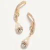 Kolczyki Poetique Des Gouttes z metalu, pereł i kryształów Swarovski® Kolczyki Poetique Des Gouttes z metalu, pereł i kryształów Swarovski®