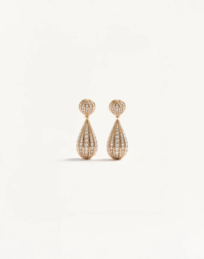 Kolczyki Poetiques Des Gouttes z metalu i kryształów Swarovski®