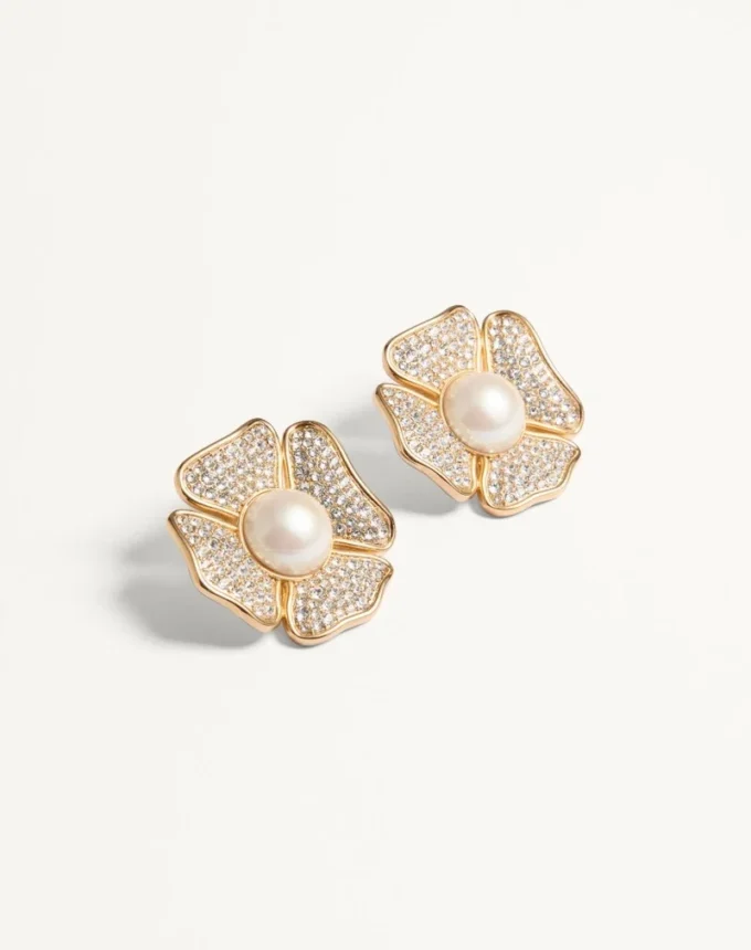 Kolczyki San Fin z kryształami Swarovski® i perłami